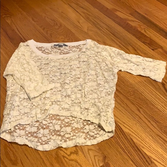 Cream lace top half sleeve - Picture 1 of 1